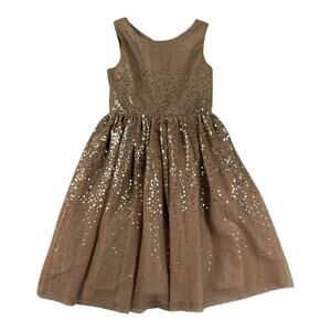 H&M Brown Glitter Kids Casual Dress